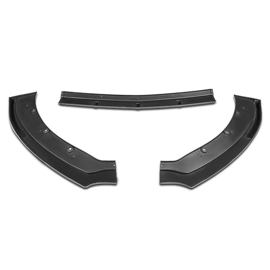 LIP FRONTAL 15-17 FORD MUSTANG GT WITHOUT PERFORMANCE OR 50TH PACKAGE - REQUIRES DRILLING BUMPER FOR INSTALLATION - 3PC - CARBON FIBER LOOK