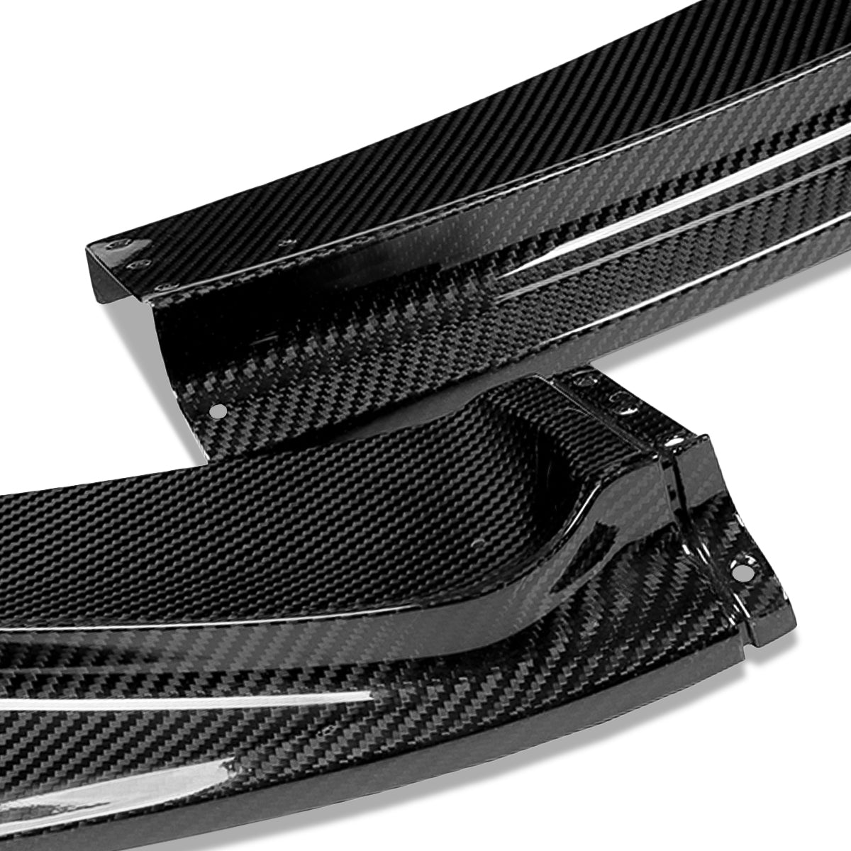 LIP FRONTAL 14-17 HONDA FIT - REQUIRES DRILLING BUMPER FOR INSTALLATION - 3PC - REAL CARBON FIBER