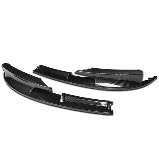 LIP FRONTAL 12-13 BMW 325I M-SPORT / 13-15 328I M-SPORT / 13-18 320I M-SPORT / 2016 340I M-SPORT / 16-18 330I M-SPORT - FITS M-SPORT MODELS ONLY - REQUIRES DRILLING BUMPER FOR INSTALLATION - 3PC - CARBON FIBER LOOK