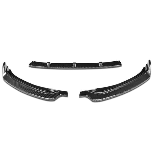 LIP FRONTAL 17-18 HYUNDAI ELANTRA - REQUIRES DRILLING BUMPER FOR INSTALLATION - 3PC - CARBON FIBER LOOK