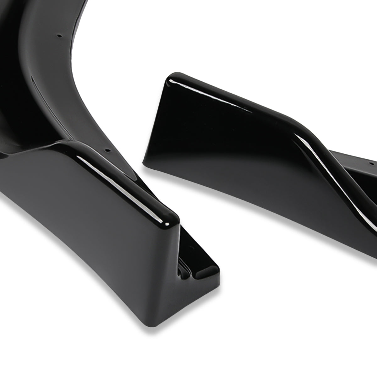 LIP FRONTAL 06-08 HONDA CIVIC SEDAN 4-DR - REQUIRES DRILLING BUMPER FOR INSTALLATION - 3PC - PAINTED GLOSS BLACK