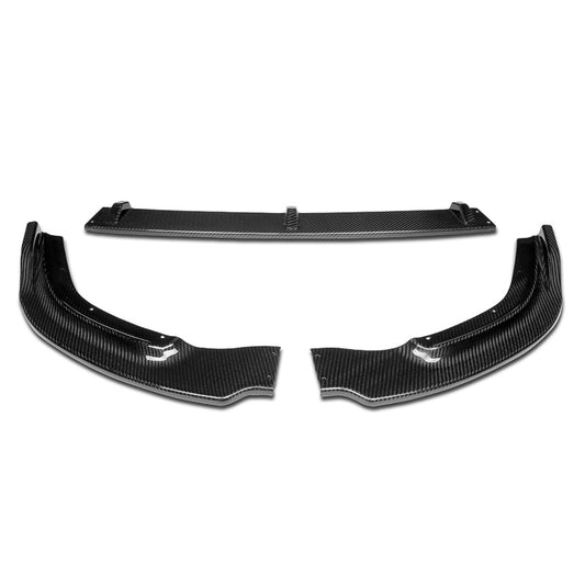 LIP FRONTAL 06-08 HONDA CIVIC SEDAN 4-DR - REQUIRES DRILLING BUMPER FOR INSTALLATION - 3PC - REAL CARBON FIBER