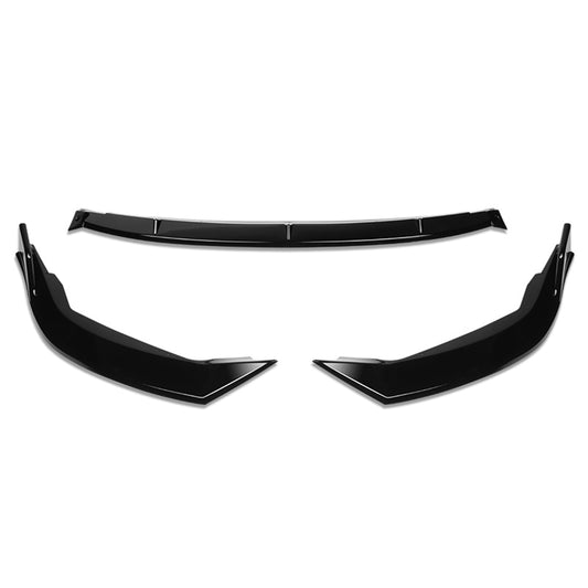 LIP FRONTAL 20-21 TOYOTA COROLLA - FITS L, LE, XLE ONLY - REQUIRES DRILLING BUMPER FOR INSTALLATION - 3PC - PAINTED GLOSS BLACK