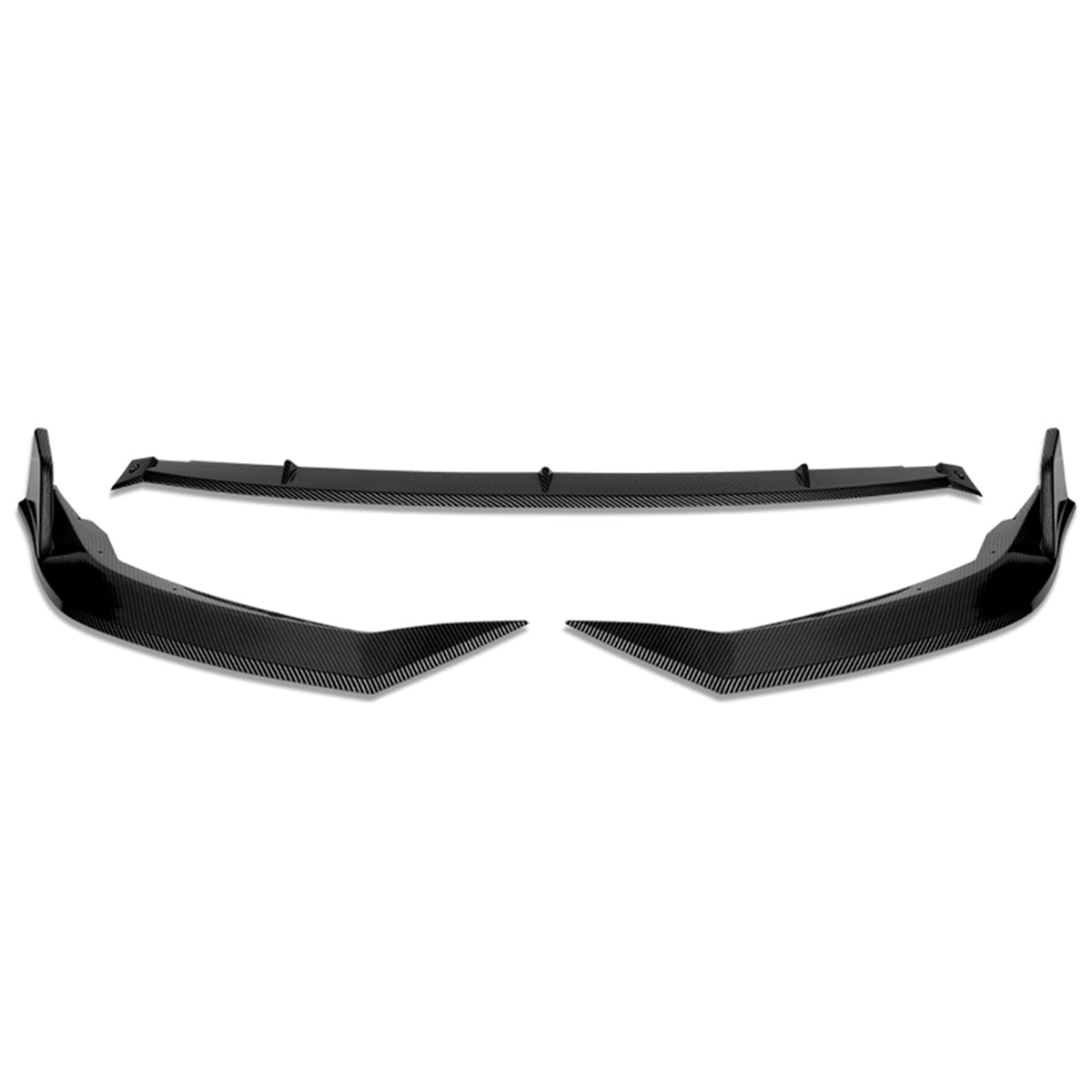 LIP FRONTAL 20-21 TOYOTA COROLLA - FITS L, LE, XLE ONLY - REQUIRES DRILLING BUMPER FOR INSTALLATION - 3PC - CARBON FIBER LOOK