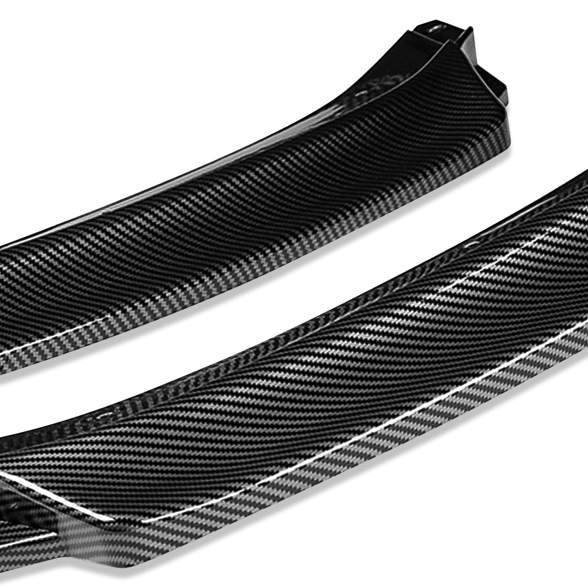 LIP FRONTAL 17-20 AUDI - FITS A3 WITH BASE, PREMIUM BUMPER ONLY - REQUIRES DRILLING BUMPER FOR INSTALLATION - 3PC - CARBON FIBER LOOK