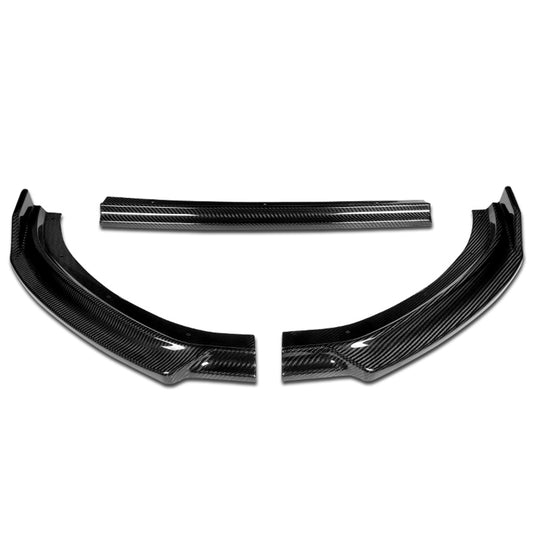 LIP FRONTAL 17-20 AUDI - FITS A3 WITH BASE, PREMIUM BUMPER ONLY - REQUIRES DRILLING BUMPER FOR INSTALLATION - 3PC - REAL CARBON FIBER