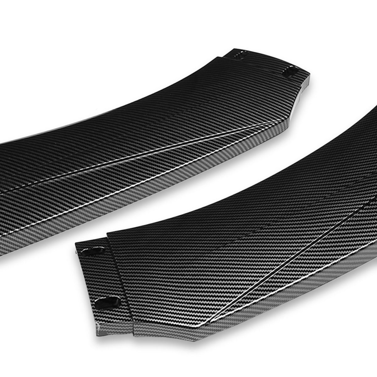LIP FRONTAL UNIVERSAL - 68" X 5" - REQUIRES DRILLING BUMPER FOR INSTALLATION - 3PC - CARBON FIBER LOOK