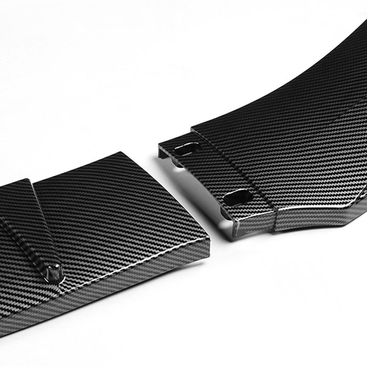 LIP FRONTAL UNIVERSAL - 68" X 5" - REQUIRES DRILLING BUMPER FOR INSTALLATION - 3PC - CARBON FIBER LOOK