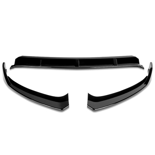 LIP FRONTAL 15 MERCEDES BENZ C400 / 15-18 W205 SPORT, C63 AMG, C180, C200, C250, C300, C350 / 2016 C450 AMG / 16-18 C350E / 17-18 C400 - REQUIRES DRILLING BUMPER FOR INSTALLATION - 3PC - PAINTED GLOSS BLACK
