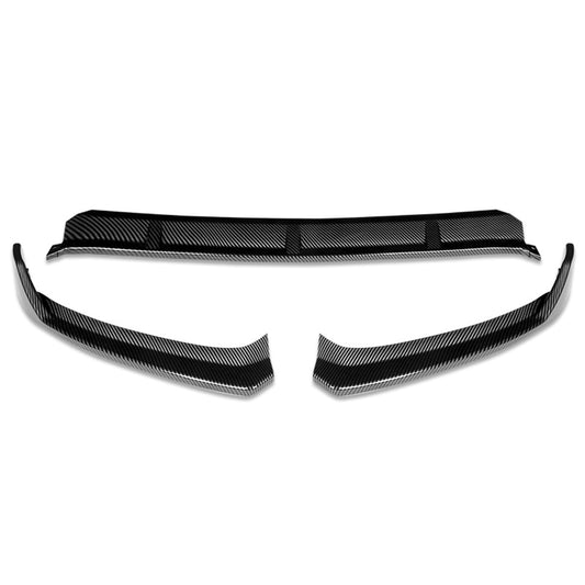 LIP FRONTAL 15 MERCEDES BENZ C400 / 15-18 W205 SPORT, C63 AMG, C180, C200, C250, C300, C350 / 2016 C450 AMG / 16-18 C350E / 17-18 C400 - REQUIRES DRILLING BUMPER FOR INSTALLATION - 3PC - CARBON FIBER LOOK
