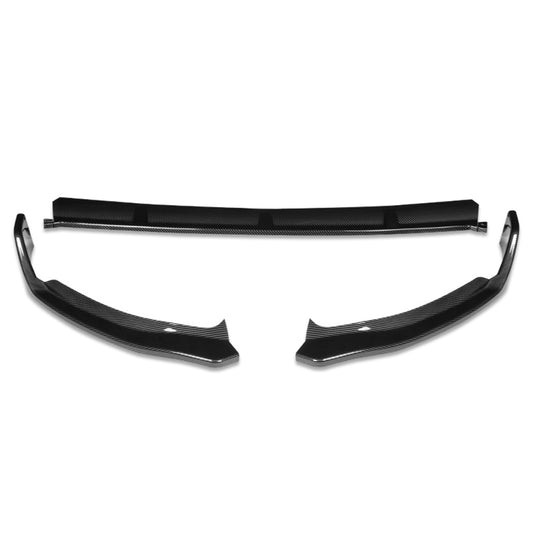 LIP FRONTAL 19 MERCEDES BENZ C180 / 19-20 C-CLASS W205, C43 AMG, C63 AMG, C200, C300 - REQUIRES DRILLING BUMPER FOR INSTALLATION - 3PC - CARBON FIBER LOOK