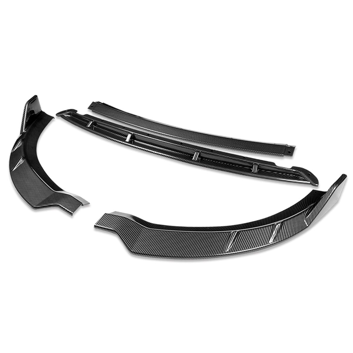 LIP FRONTAL 15-21 DODGE CHARGER - REQUIRES DRILLING BUMPER FOR INSTALLATION - 3PC - CARBON FIBER LOOK