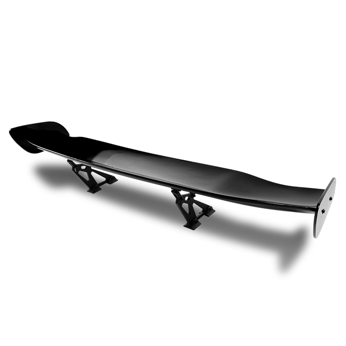 SPOILER SPOILER - UNIVERSAL - 57" TYPE-2 GT STYLE - 57"L X 10.75"W X 8.5H - FITS VEHICLES WITH 22"W X 6.75"L FLAT TRUNK SPACE - PAINTED GLOSS BLACK