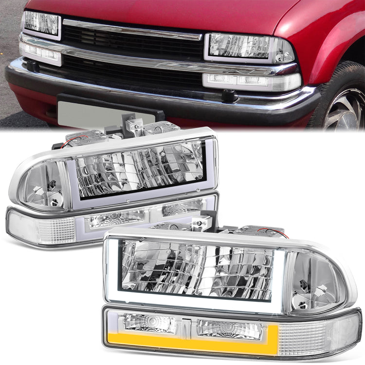 FAROS CLEAR LENS,CLEAR REFLECTOR,CHROME HOUSING - 4PCS - LED BAR