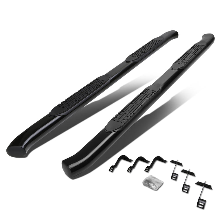 ESTRIBOS 4" - OVAL - 45 DEG - 15-16 FORD F-150 - SUPER CREW - BLACK