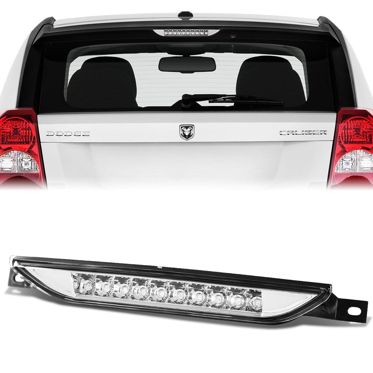 LUZ DE FRENO 07-12 DODGE CALIBER / 11-20 DURANGO / 07-16 JEEP COMPASS / 11-21 GRAND CHEROKEE - LED - CHROME
