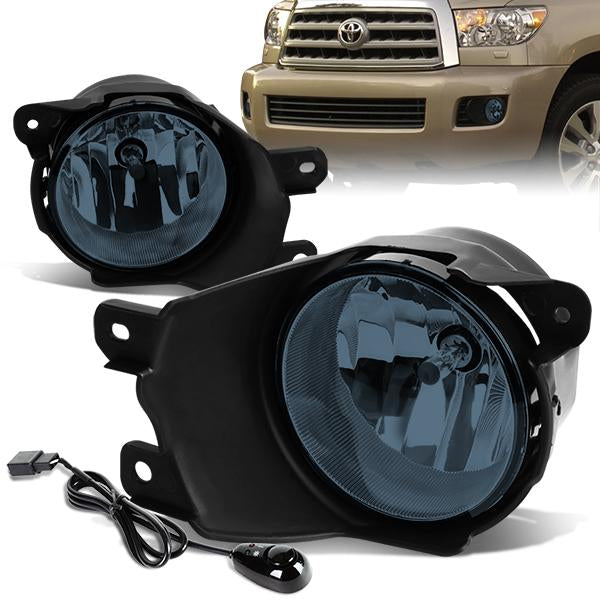FAROS DE NIEBLA 08-17 TOYOTA SEQUOIA - WITH SWITCH - H10 BULB - SMOKE