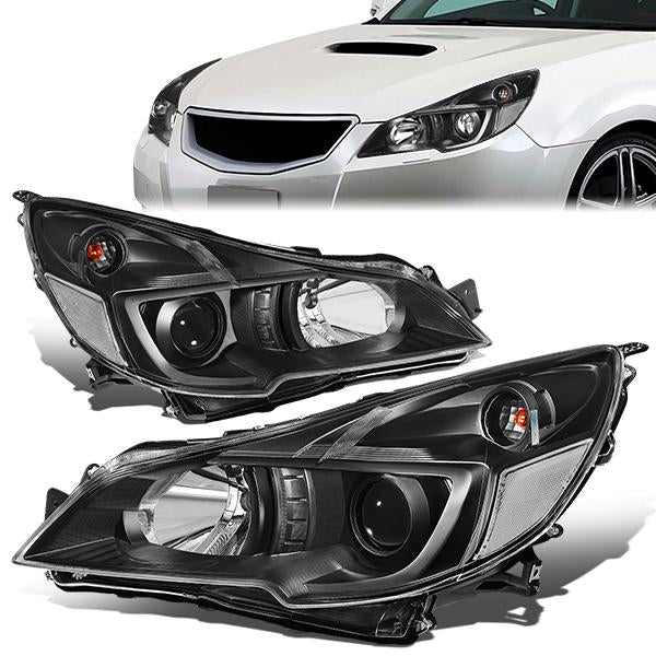 FAROS 10-14 SUBARU OUTBACK, LEGACY - PROJECTOR - 9005 HIGH BEAM / H1 LOW BEAM - BLACK HOUSING / CLEAR CORNER