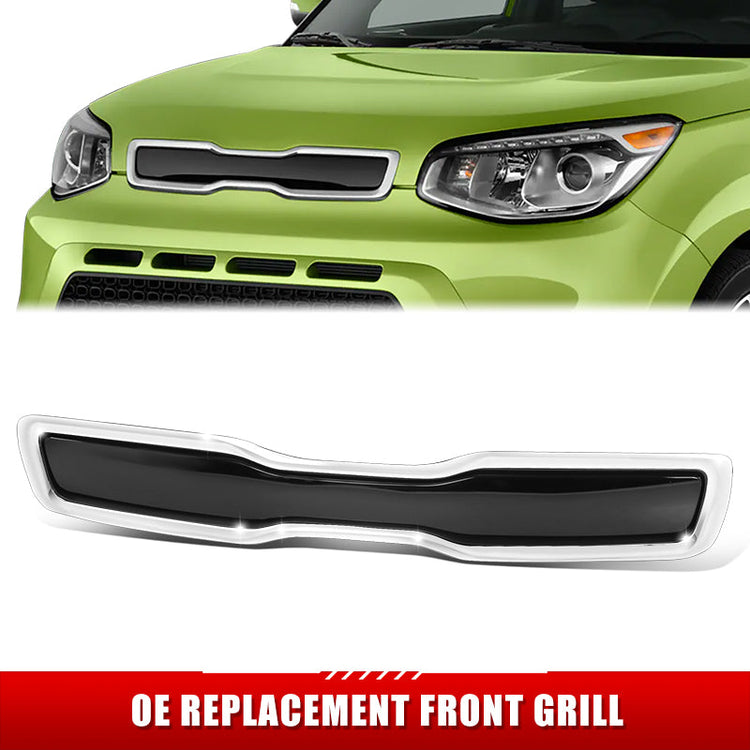 PARRILLA GRILLE - KA SOL '10-'13/'14-16/'17-19/ GRILLE ASS'Y 14-16/ MAT-BLACK W/CHROME MLDG//PARTS.NO,KI1200159//OEM NO,86350B2000