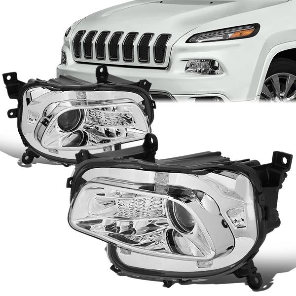 FAROS 14-18 JEEP GRAND CHEROKEE - 9012 HIR LOW BEAM / HIGH BEAM - CHROME HOUSING / CLEAR CORNER