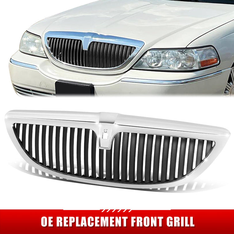 PARRILLA GRILLE - LN TWN CAR '03-'11/ GRILLE ASS'Y/ CHROME/DARK GRAY/ (W/LIMITED EDITION)//PARTS.NO,FO1200447//OEM NO,3W1Z8200BA
