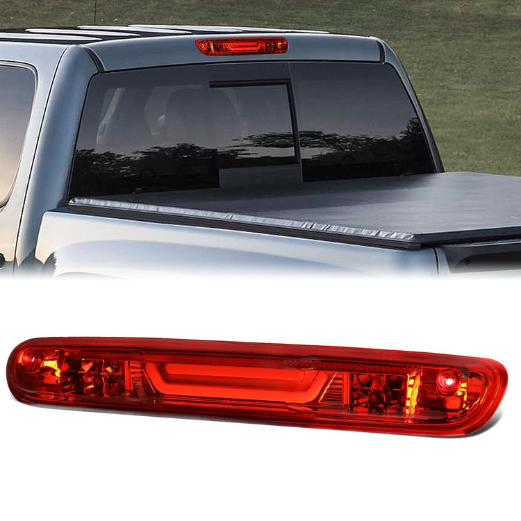 LUZ DE FRENO 07-13 CHEVY SILVERADO 1500, 1500HD, GMC SIERRA 1500, 1500HD / 07-14 SILVERADO 2500, 3500, HD MODELS, GMC SIERRA 2500, 3500, HD MODELS / 09-10 HUMMER H3T - 3D - LED - RED