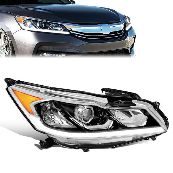 FAROS OE STYLE - 16-17 HONDA ACCORD SEDAN - FITS EX EX-L SE SPORT MODELS W/ HALOGEN HEADLIGHTS & LED DRL - H11 LOW / 9005 HIGH / 7444NA SIGNAL - RIGHT