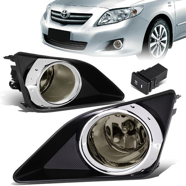 FAROS DE NIEBLA 09-10 TOYOTA COROLLA 4-DR SEDAN - WITH SWITCH, BEZEL - H11 BULBS - SMOKE