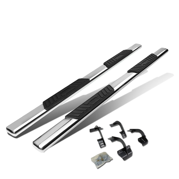 ESTRIBOS 5" - OVAL - STRAIGHT - 15-18 FORD F-150 - SUPER CAB - SILVER