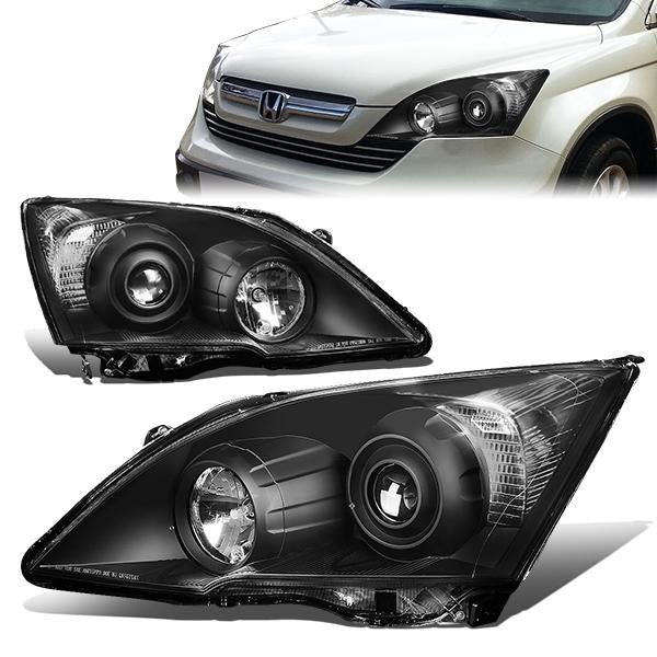 FAROS 07-11 HONDA CR-V 4-DOOR - PROJECTOR - BLACK HOUSING / CLEAR CORNER - H1 LOW BEAM / HIGH BEAM