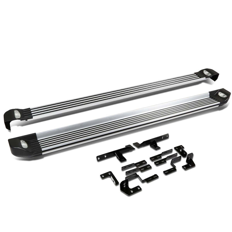 ESTRIBOS ALUMINUM - 08-13 TOYOTA HIGHLANDER - W/ LIGHTS - BLACK