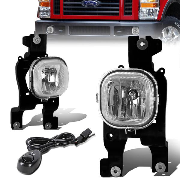 FAROS DE NIEBLA 08-10 FORD F-250, F-350, F-450, F-550 2/4-DR - W/ SWITCH - H10 BULB - CLEAR