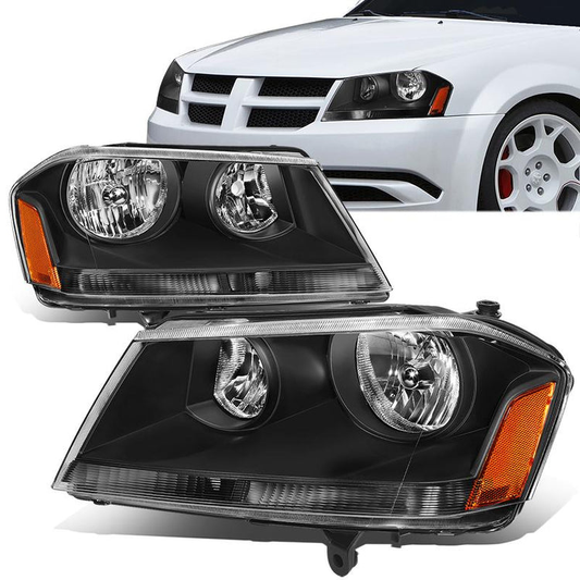 FAROS 08-14 DODGE AVENGER - 9005 HIGH / 9006 LOW / 3457A SIGNAL / 194 SIDE MARKER - BLACK HOUSING / AMBER CORNER