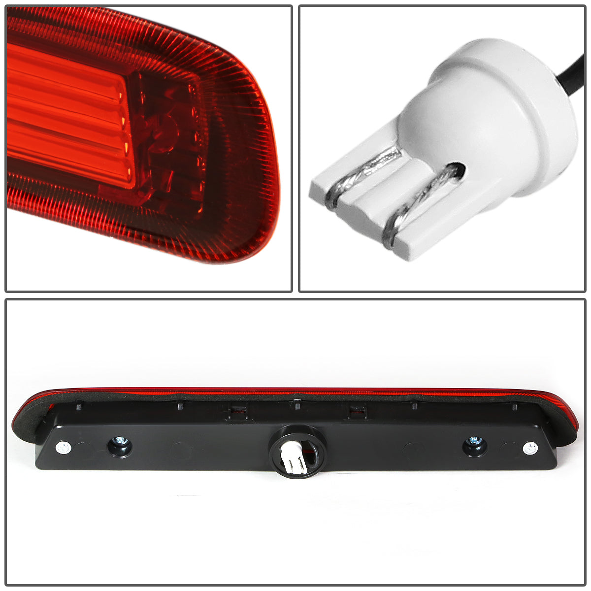 LUZ DE FRENO 03-09 TOYOTA 4RUNNER - FITS MODELS WITHOUT REAR SPOILER - LED - RED