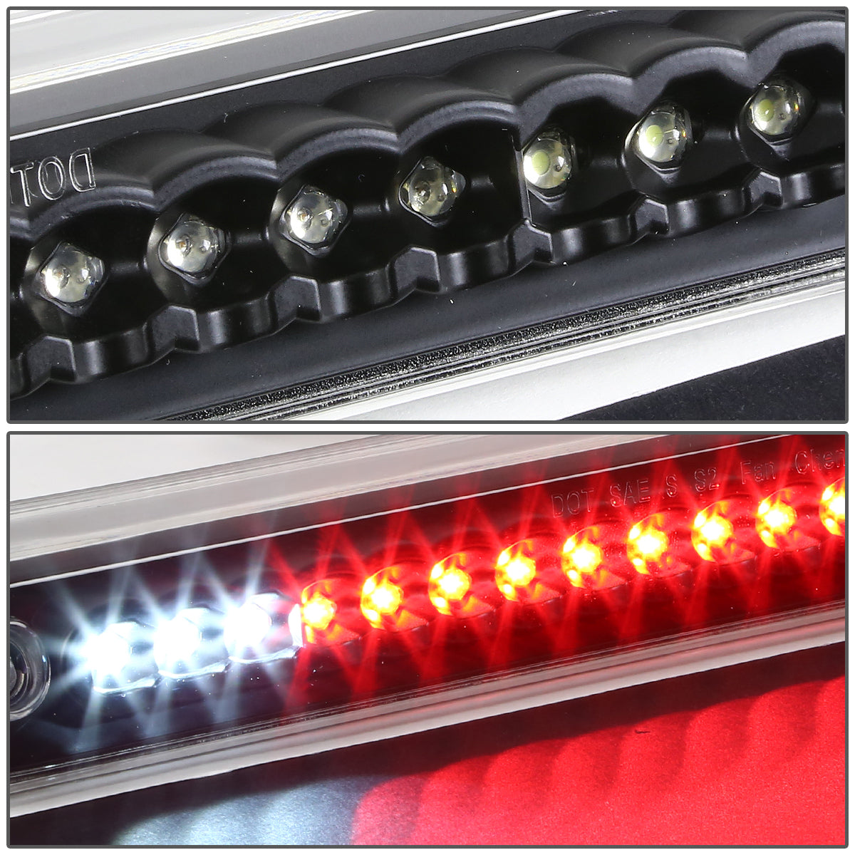 LUZ DE FRENO 88-98 CHEVY C1500, K1500, K2500 / 88-99 C2500 / 88-00 C3500, K3500 / 94-99 C1500, 2500, K1500, K2500 SUBURBAN - LED - BLACK
