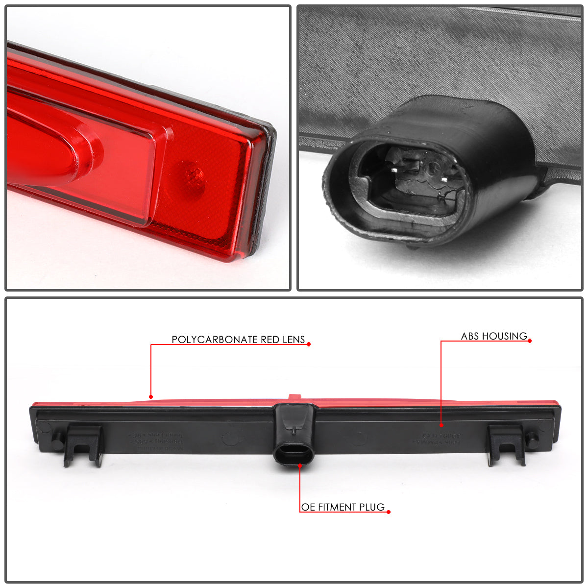 LUZ DE FRENO 05-13 CHEVY CORVETTE - 3D - LED - RED