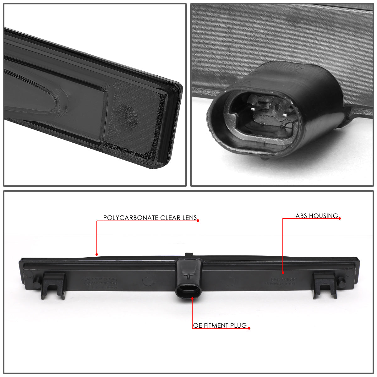 LUZ DE FRENO 05-13 CHEVY CORVETTE - 3D - LED - SMOKE