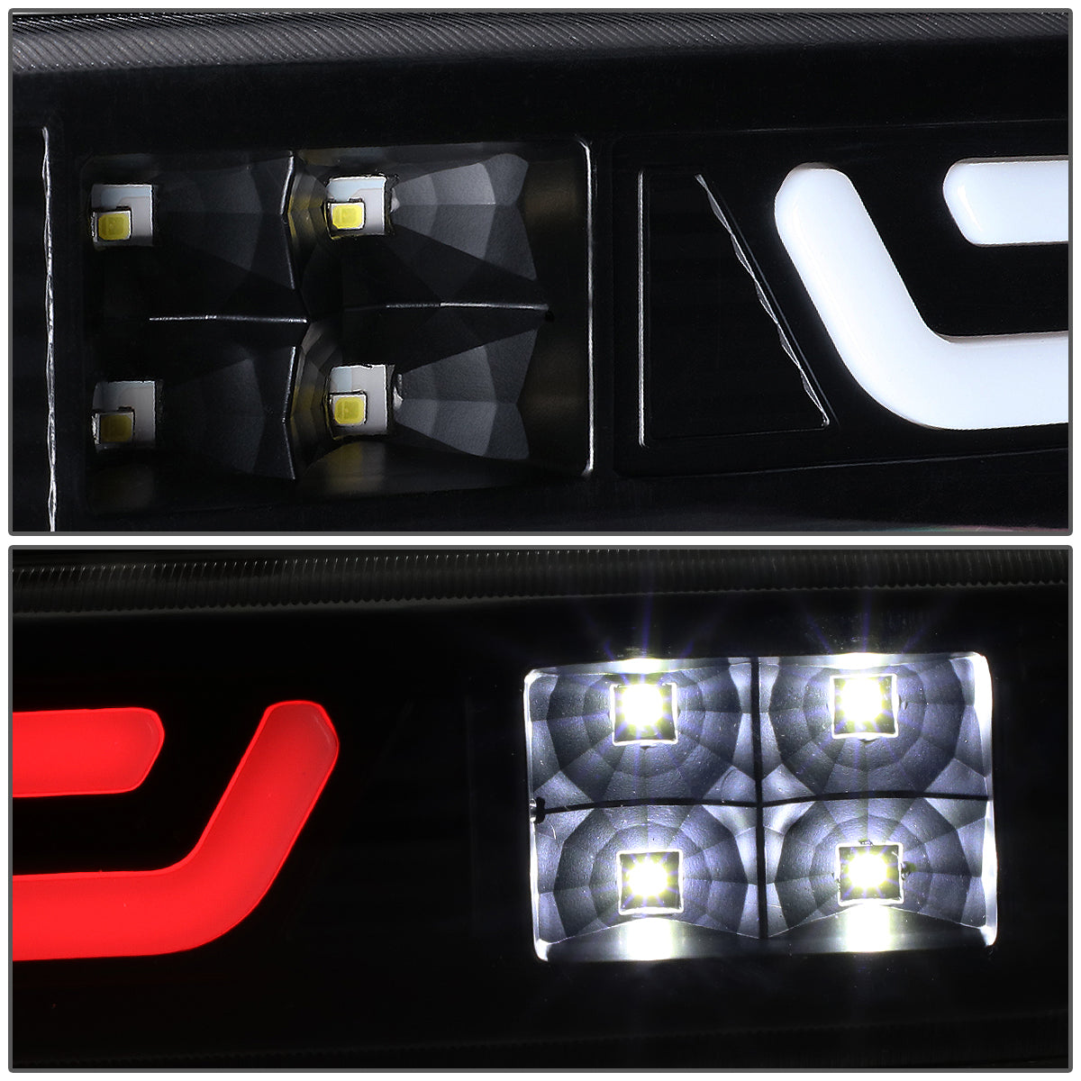 LUZ DE FRENO 04-12 CHEVY COLORADO, GMC CANYON / 06-08 ISUZU I-SERIES - 3D - LED - BLACK