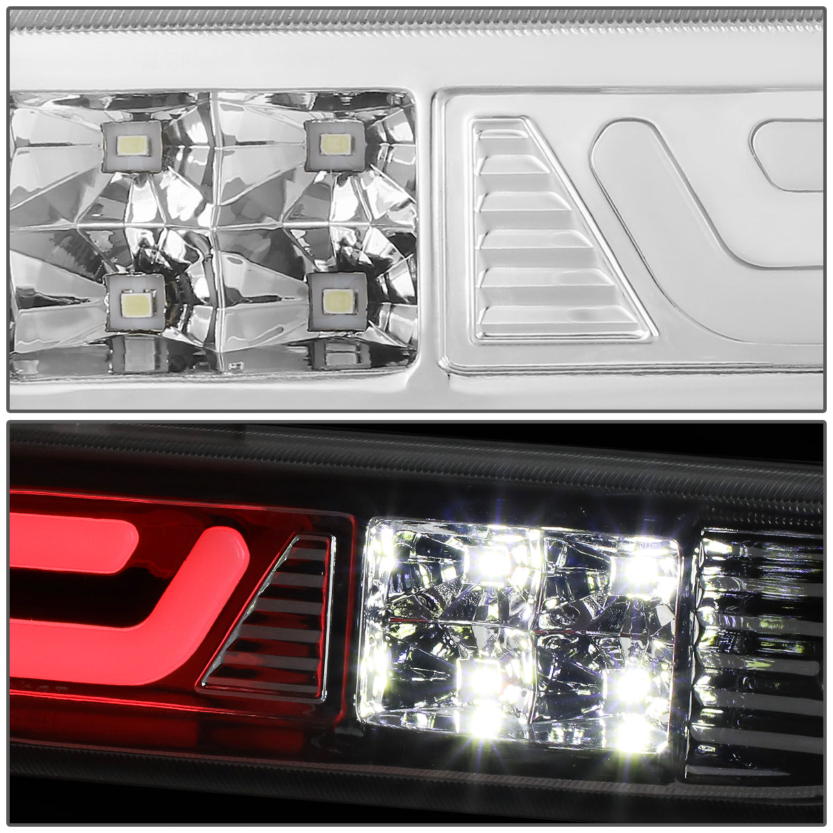 LUZ DE FRENO 04-12 CHEVY COLORADO, GMC CANYON / 06-08 ISUZU I-SERIES - 3D - LED - CHROME