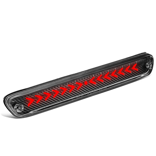 LUZ DE FRENO 04-12 CHEVY COLORADO, GMC CANYON / 06-08 ISUZU I-SERIES - 3D - LED - SEQUENTIAL ARROW LED - BLACK