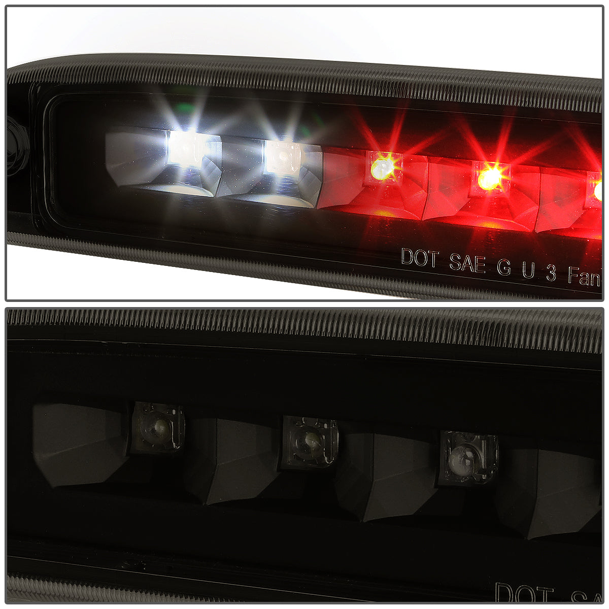 LUZ DE FRENO 97-07 DODGE DAKOTA - FITS MODELS WITH CARGO LIGHTS ONLY - LED - BLACK / SMOKE