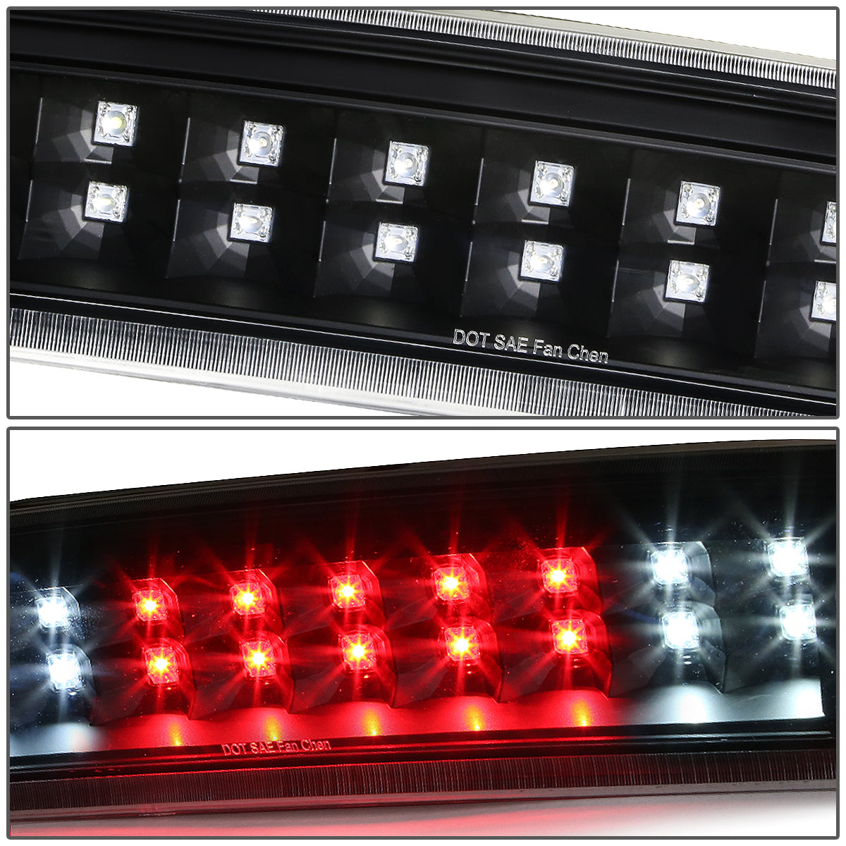 LUZ DE FRENO 09-17 DODGE RAM 1500 / 10-17 RAM 2500, 3500 - FITS MODELS WITH CARGO LIGHTS ONLY - LED - BLACK