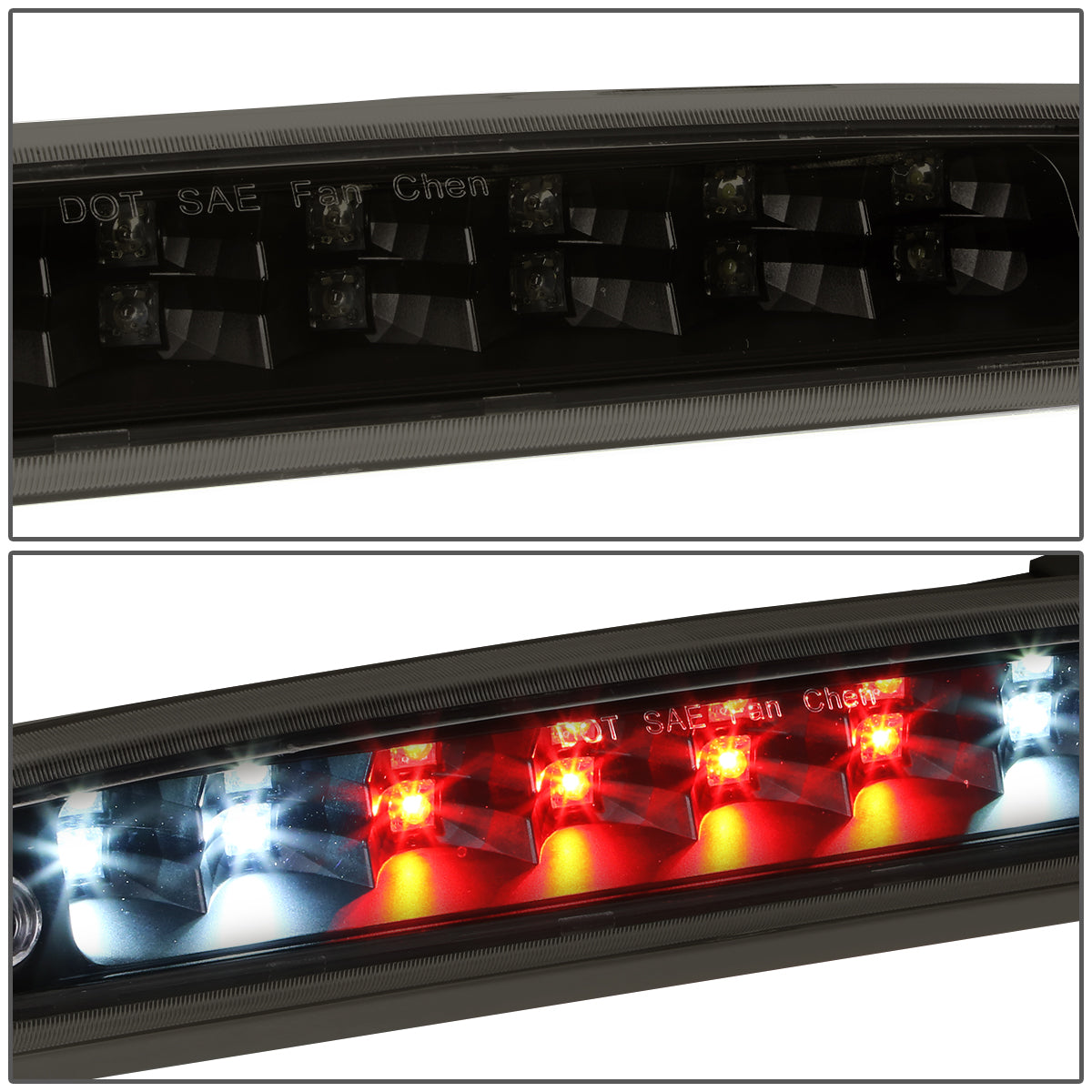 LUZ DE FRENO 94-01 DODGE RAM 1500 / 94-02 DODGE RAM 2500, 3500 - FITS MODELS WITH CARGO LIGHTS ONLY - LED - BLACK / SMOKE