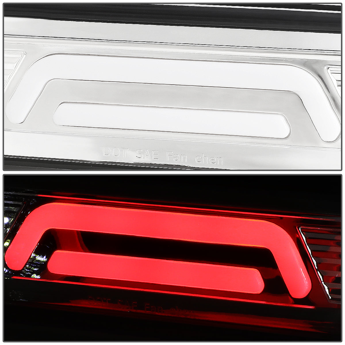 LUZ DE FRENO 02-08 DODGE RAM 1500 / 03-09 DODGE RAM 2500, 3500 - FITS MODELS WITH CARGO LIGHTS ONLY - 3D - LED - CHROME