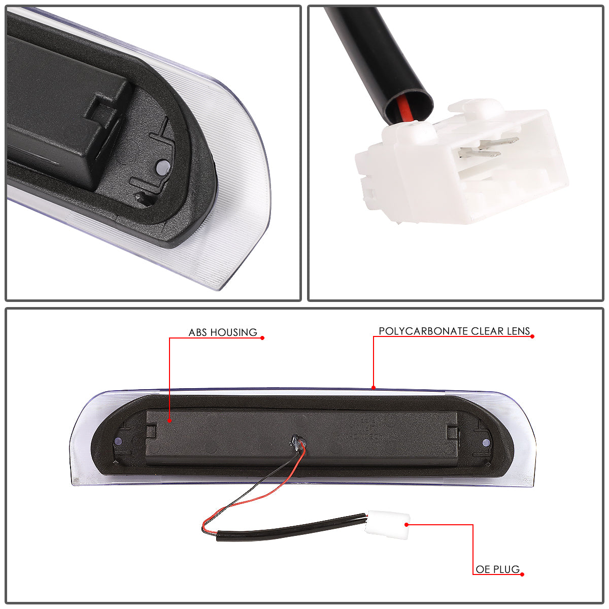 LUZ DE FRENO 02-08 DODGE RAM 1500 / 03-09 DODGE RAM 2500, 3500 - 3D - LED - SEQUENTIAL ARROW LED - BLACK