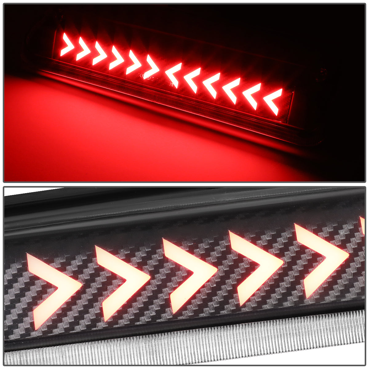 LUZ DE FRENO 07-10 FORD EXPLORER SPORT TRAC / 04-08 FORD F-150 - 3D - LED - SEQUENTIAL ARROW LED - BLACK
