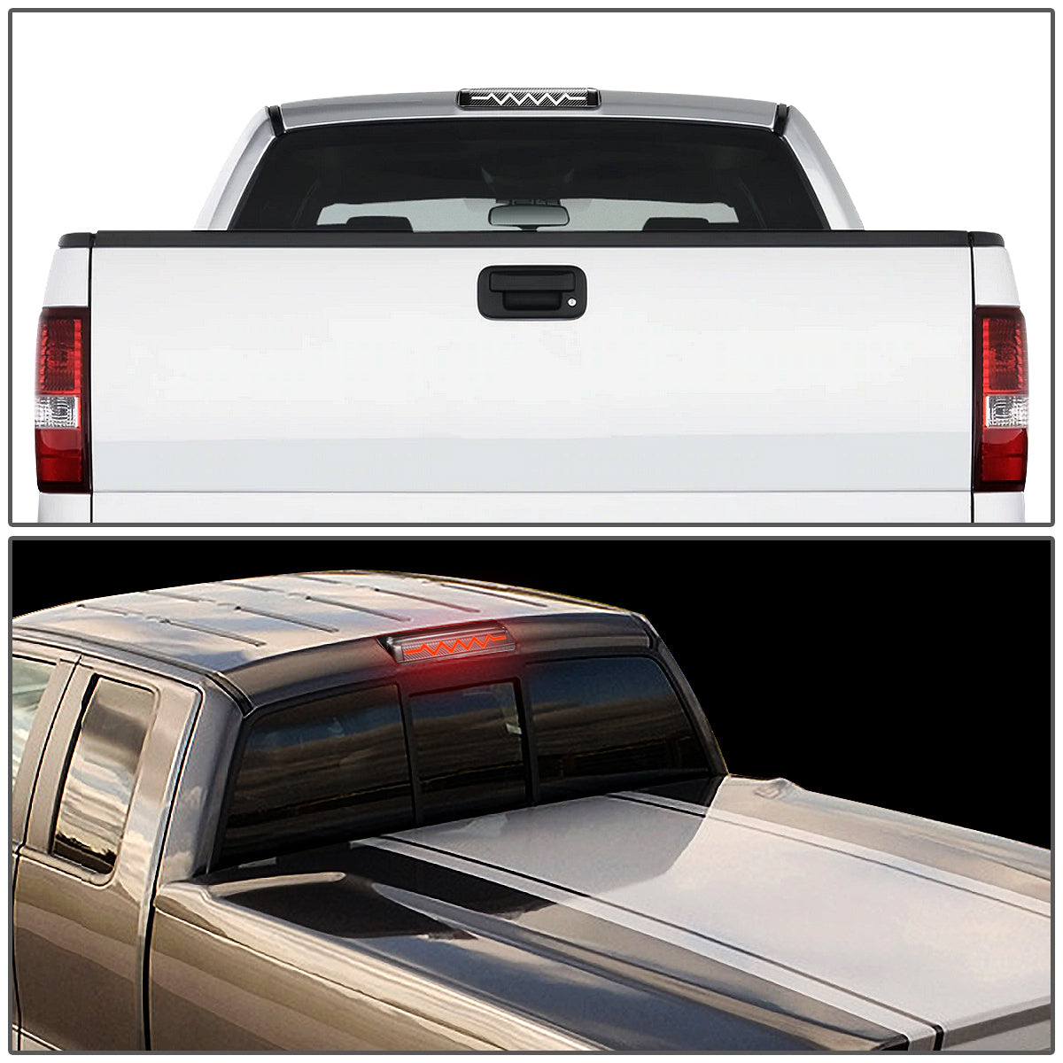 LUZ DE FRENO 07-10 FORD EXPLORER SPORT TRAC / 04-08 FORD F-150 - 3D - LED - SEQUENTIAL HEARTBEAT LED - BLACK