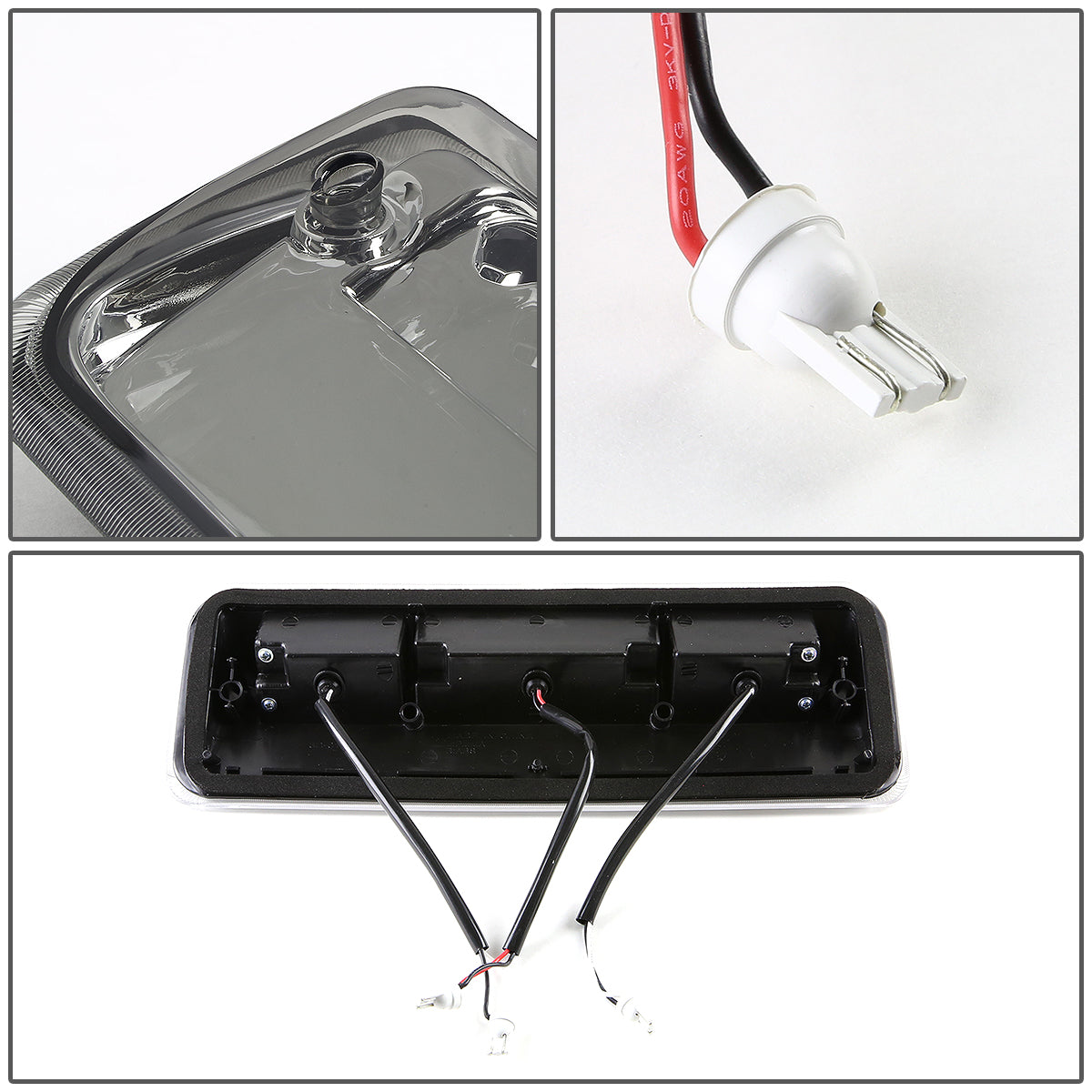 LUZ DE FRENO 07-10 FORD EXPLORER SPORT TRAC / 04-08 FORD F-150, LOBO / 06-08 LINCOLN MARK LT - LED - SMOKE