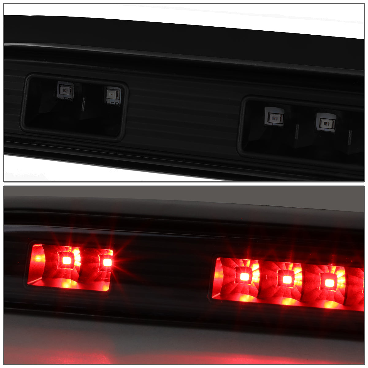 LUZ DE FRENO 92-96 FORD F-150, BRONCO / 92-97 F-250, F-350 - FITS MODELS WITHOUT REAR CARGO LIGHT - LED - BLACK