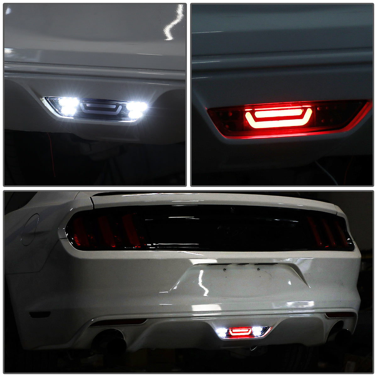 LUZ DE FRENO 15-18 FORD MUSTANG - REQUIRES WIRING INTO EXISTING REVERSE / TAIL LIGHTS - 3D - LED - BLACK